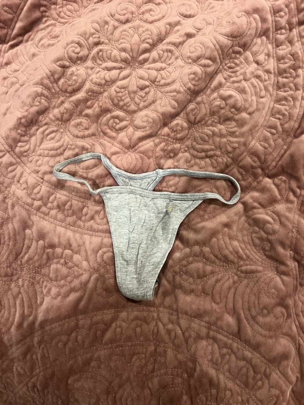 Victoria's Secret Heather Gray Cotton Thong